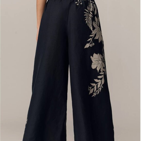 Somerset Pull On Linen Pants by Anthropologie - Large - Picture 4 of 4